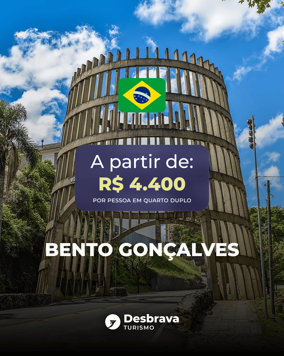 Desbrava Turismo - Você vive o destino, a Desbrava cuida do caminho modelo pacote ssa 4